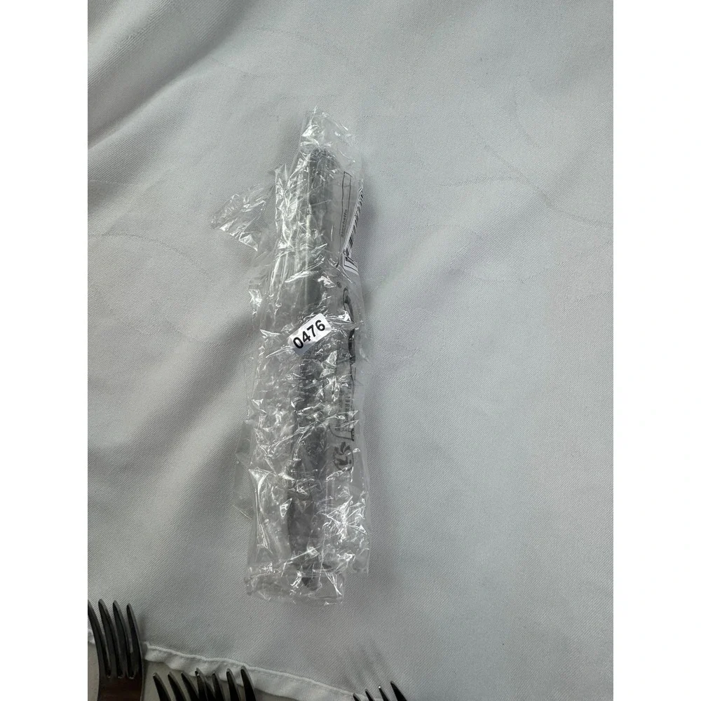 Customcraft Stainless Steel Dinner Knife Floral Scroll Pattern Serrated Taiwan